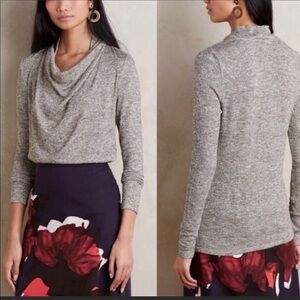 Deletta cowl neck metallic drape sweater Size Small